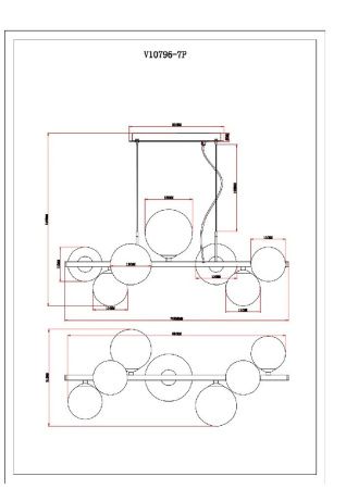 Люстра подвесная Moderli Renny (Ренны) V10796-7P