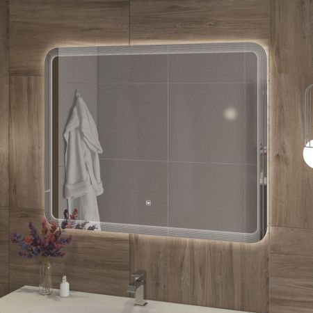 Зеркало с подсветкой Cezares DUET CZR-SPC-DUET-900-800-LED-TCH 90х80 подвесное