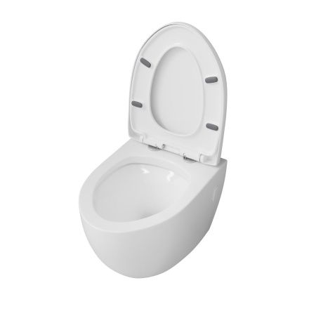 Унитаз подвесной Grossman Санфаянс GR-4451S белый с сиденьем микролифт безободковый каскадный смыв