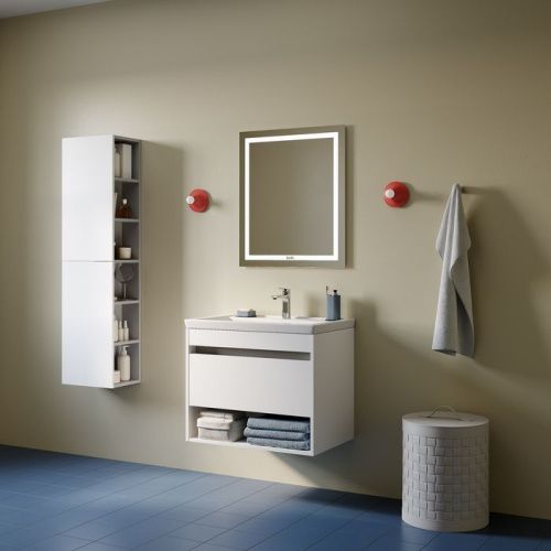 Тумба с раковиной IDDIS Zodiac X ZDX70WNi95K 71х47х59 подвесная цвет белый - фото 4