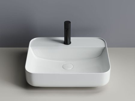 Раковина из сантехнического фарфора Ceramica Nova ELEMENT CN5015 50х40 накладная цвет белый 1 отверстие под смеситель