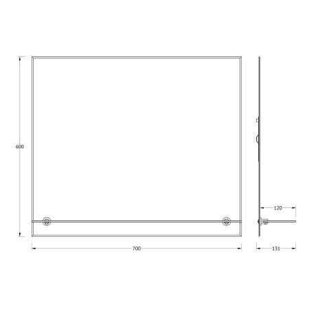 Зеркало Evoform Attractive BY 0515 70х60 подвесное