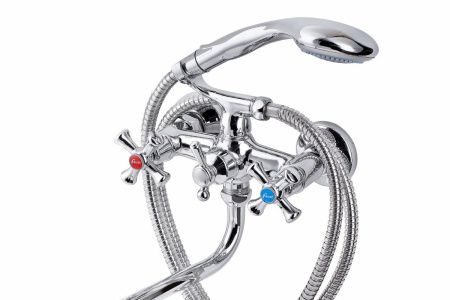 Смеситель для ванны и душа FAUZT FZs-317-07 настенный хром