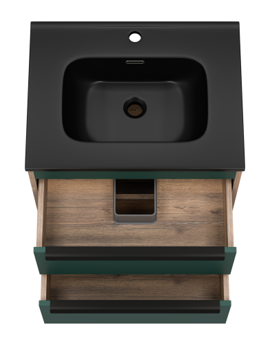 Тумба под раковину Brevita Greenwood GRE-09060-0802Я 60х46х51 подвесная - фото 5