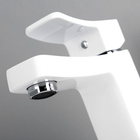 Смеситель Wasserkraft Aller 1060 WHITE 1063W на раковину белый/хром