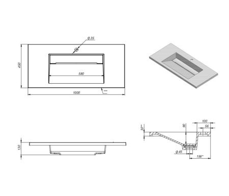 Раковина из искусственного камня Uperwood Next Premium RNext100wg 100х50 полувстраиваемая цвет белый