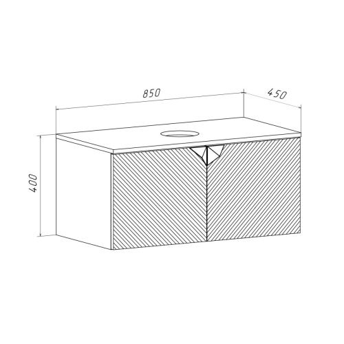 Тумба под раковину Runo Андорра 00-00002016 90х50 подвесная цвет серый - фото 5