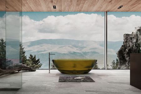 Ванна из полиэфирной смолы Abber Kristall AT9702Vesuvian 180х85 отдельностоящая овальная