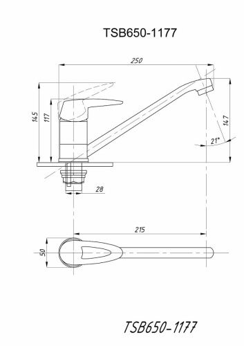 Смеситель для кухни TSARSBERG TSB-650-1177 на мойку хром - фото 4