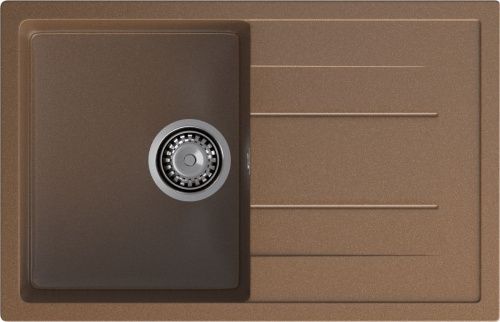 Кухонная мойка Granfest Quadro Q-780L терракот 77х50 цвет коричневый поверхность матовая