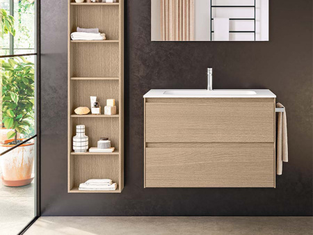 Тумба под раковину Berloni Bagno WAKBS2CHDIC 1428 80х46х55 подвесная цвет бежевый