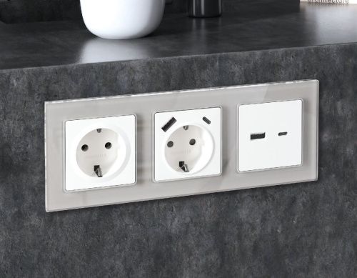 Рамка двухместная Ambrella Volt Platos (Платос) AF330402 - фото 2