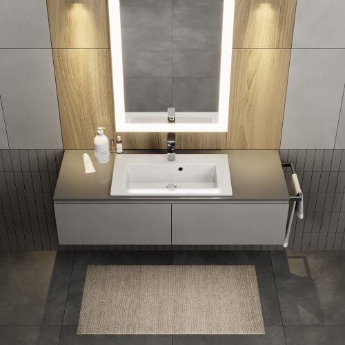 Раковина Uperwood Aurora 61 см RAurora60wg полувстраиваемая цвет белый - фото 4