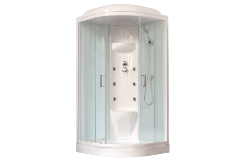 Душевая кабина Royal Bath НК RB100HK7-WT 100х100 четверть круга с крышей