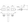 Смеситель для раковины Stella Source CS 01005 CR00 встраиваемый в стену хром