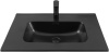 Раковина керамическая Aquanet Flat 00329254 71х47 полувстраиваемая цвет черный 1 отверстие под смеситель