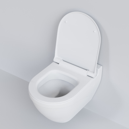 Чаша унитаза подвесная Ambassador Nord 133T20101 цвет белый матовый без сиденья каскадный смыв