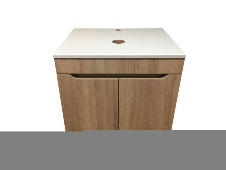 Тумба с раковиной Sintesi STL.W7021_SIN-LVB-APP-401 60х60 подвесная цвет коричневый