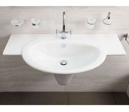 Раковина из сантехнического фаянса Hatria SCULTURE YR3801 110х60 подвесная цвет белый