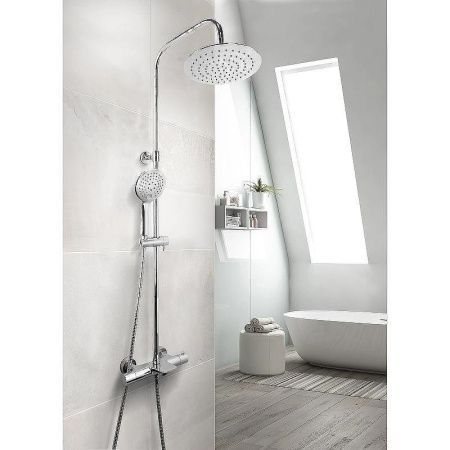 Душевая стойка Esko STT5054 настенная цвет хром с термостатом