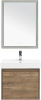 Комплект мебели: тумба с раковиной + зеркало Aquanet Nova Lite 00254215 61x46x137 напольный/подвесной цвет коричневый