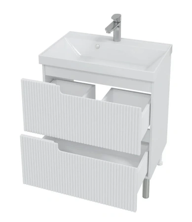Тумба под раковину СанТа Альтаир 700499 70х40 подвесная цвет белый