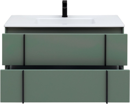 Тумба под раковину Allen Brau Reality 1.32007.CGM 100х46х50 подвесная цвет зеленый/серый