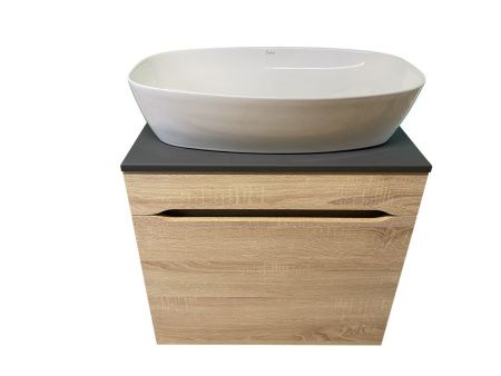 Тумба с раковиной Sintesi STL.W7017_SIN-LVB-APP-405 60х60 подвесная цвет бежевый