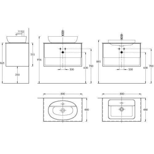 Тумба под раковину Kerama Marazzi PLAZA PLB.M.80.1\OAK.V 78х47х51 подвесная цвет коричневый - фото 2