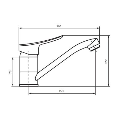 Смеситель Dorff Norma D1000000 на раковину хром