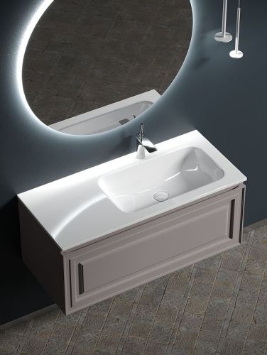 Тумба под раковину Sancos Very VR100RSM 100х40 подвесная цвет бежевый - фото 5