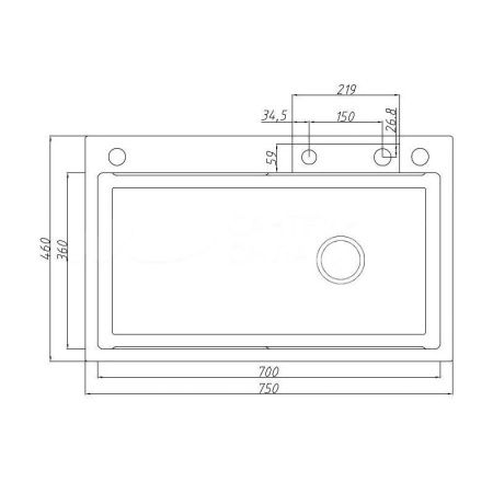 Кухонная мойка Fmark FSC002C 75х45 цвет золото поверхность матовая