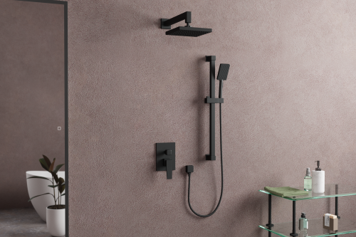 Душевая система Rush Thira TR3635-41Black встраиваемая в стену цвет черный - фото 3