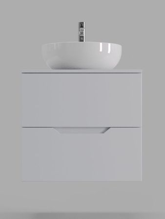 Тумба с раковиной Orange Line Li-60TuwMDF+B07-420W 60х50 подвесная цвет белый