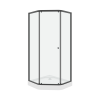 Душевой уголок Parly ZEP91B 90х90 стекло прозрачное профиль черный с поддоном