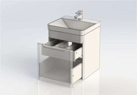 Тумба с раковиной Aquanet София 00212585 50х50 подвесная цвет белый