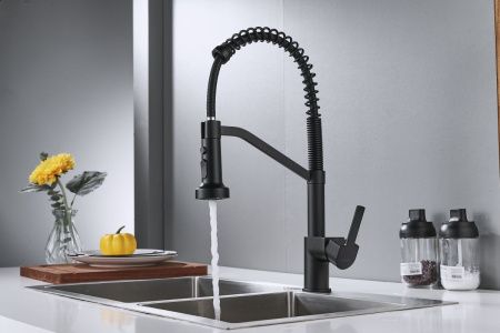 Смеситель для кухни Shevanik S963H на мойку черный