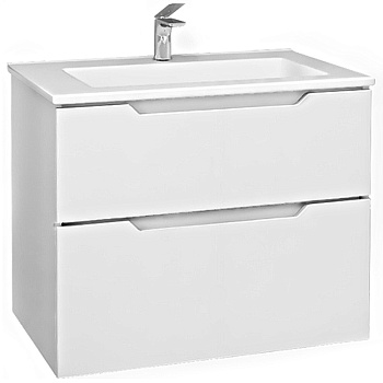 Тумба под раковину Jorno SLIDE Sli.01.75/P/W 75х47х60 подвесная цвет белый