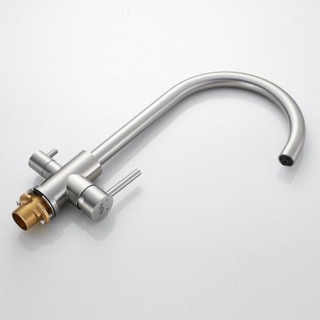 Смеситель для кухни Raffine F108L на мойку сатин