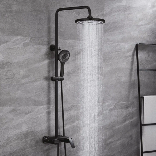 Душевая стойка Rose R1136H настенная цвет черный - фото 4