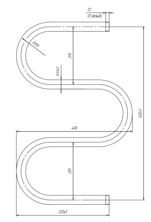 Полотенцесушитель Indigo M MWG60-32 горб без упак 32х63 водяной хром