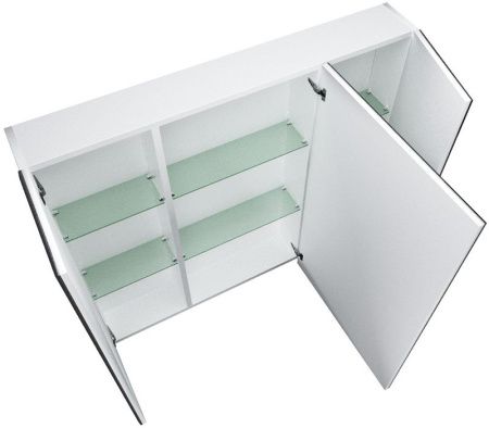 Зеркало-шкаф 1MarKa Соната У29558 90х80 подвесной цвет белый