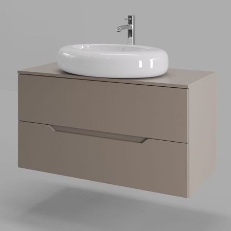 Тумба с раковиной Orange Line Li-100TuLMDF+B08-640W 100х50