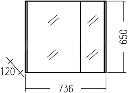 Зеркало-шкаф СанТа Сатурн 700372 70х70 подвесной цвет коричневый