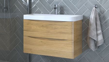 Тумба под раковину Velvex CLAY tpCLA.80.2Y-230 80х40 подвесная цвет коричневый