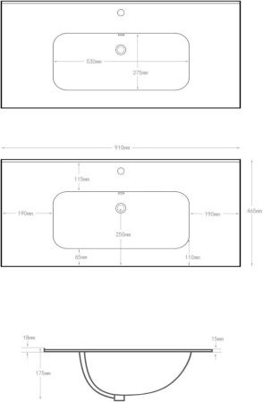 Раковина керамическая Aquanet Flat 00284029 90х50 полувстраиваемая цвет белый 1 отверстие под смеситель