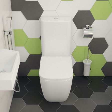 Унитаз-компакт напольный с бачком Lavinia Boho One 3302001P белый с сиденьем микролифт каскадный смыв