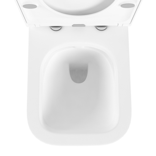 Унитаз подвесной Lavinia Boho One 3302004R белый глянцевый с сиденьем микролифт безободковый каскадный смыв - фото 4