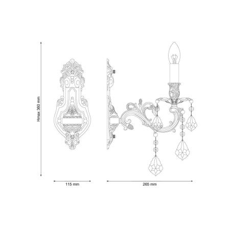Бра Lucia Tucci Barletta Antique (Барлетта Антикуе) Barletta W122.1 Antique