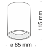 Светильник потолочный Maytoni Technical Slim (Изящность) C012CL-01B